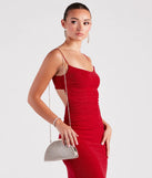 A Touch Of Glitz And Glam Rhinestone Mesh Clutch