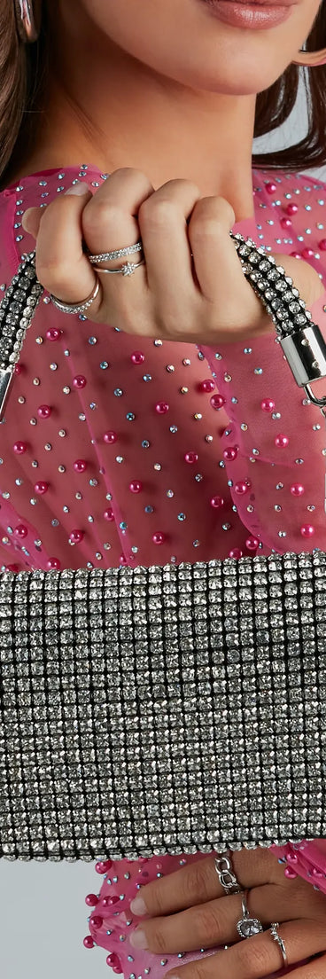 Flashy Glam Rhinestone Shoulder Bag