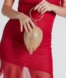 Feeling Rich Rhinestone Fringe Sphere Bag