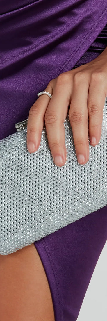 Glitzy Sophistication Rhinestone Box Clutch
