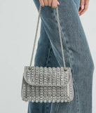 Sparkly Look Rhinestone Crossbody Bag