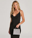 Party Mode Rhinestone O-Ring Purse