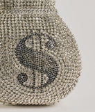 Get That Money Rhinestone Clutch, a trendy silver addition to women's going-out outfits, is ideal for Christmas party outfits, chic NYE attire, or winter night-out looks that keep you on-trend!