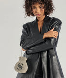 Get That Money Rhinestone Clutch, a trendy silver addition to women's going-out outfits, is ideal for Christmas party outfits, chic NYE attire, or winter night-out looks that keep you on-trend!