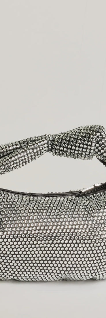 The Twinkle Glam Rhinestone Knot Handbag in black is an elevated pick for your best outfit yet, effortlessly delivering a polished look that's sure to turn heads at any celebration.