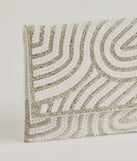 The Graceful Luxe Rhinestone And Faux Pearl Clutch helps create a chic women's white cocktail outfit with a trendy texture and stylish design, ideal for wedding guest cocktail outfits or dinner parties.