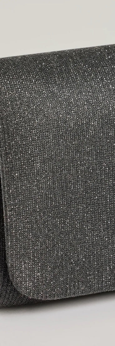 Style your vibe in seconds with the Here For The Party Metallic Crossbody Clutch in black, a fashion accessories essential that completes any outfit with ease.