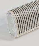 Lavishly Chic Rhinestone Baguette Foldover Clutch, a trendy silver addition to women's going-out outfits, is ideal for Christmas party outfits, chic NYE attire, or winter night-out looks that keep you on-trend!
