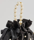 Lady Luxe Faux Pearl Pouch Handbag