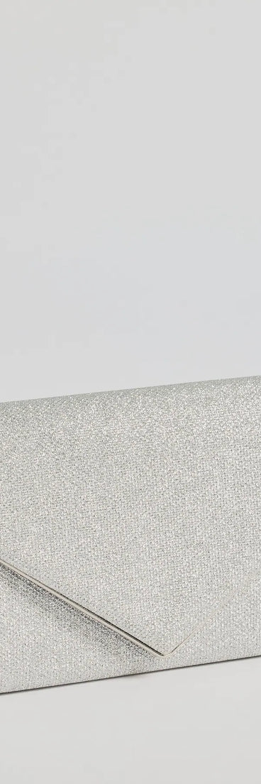 Glitzy Chic Glitter Envelope Clutch