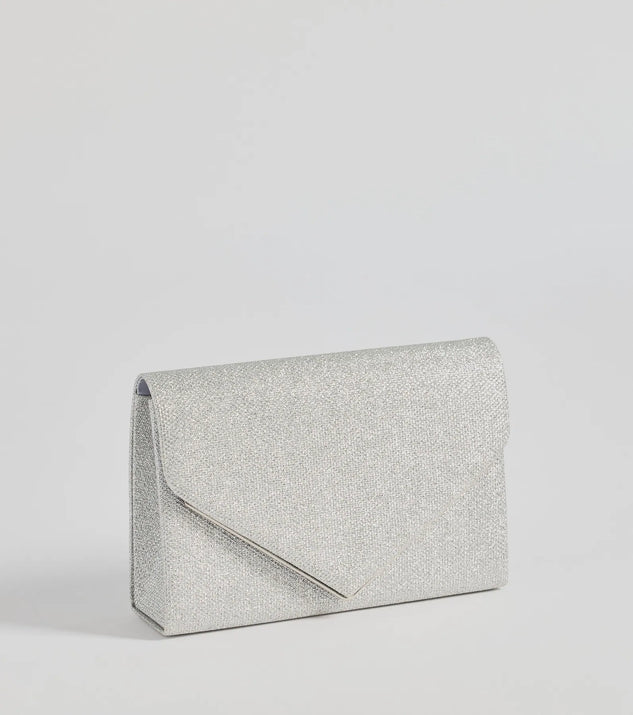 Hardcase Clutch Colette Hayman Silver Envelope Clutch Glitzy Chic