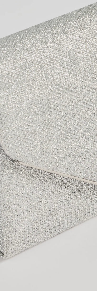 Glitzy Chic Glitter Envelope Clutch
