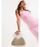 Shine Language Rhinestone Clutch Bag