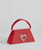 Whether you're dressing up for a romantic date or a Galentine's event, the Sparkle Romance Rhinestone Heart Handbag in red is the perfect accessory to elevate your Valentine's Day outfit.