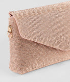Sparkle Effect Rhinestone Crossbody Purse