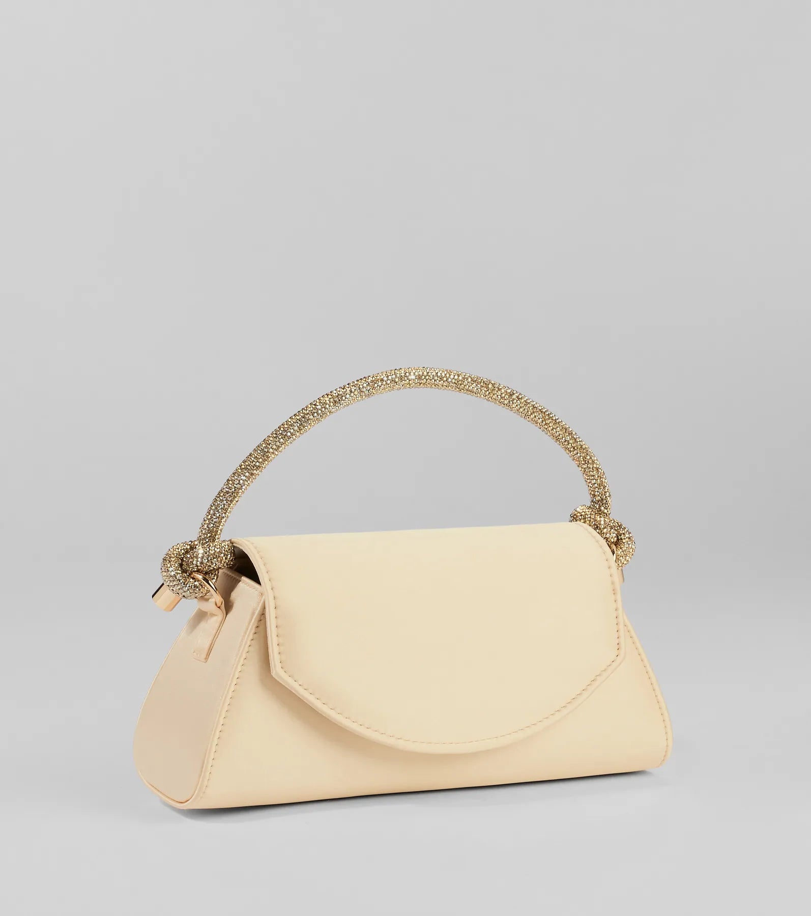 関税なし 送料無料 Embellished Satin Handbag Glam Aspiration Rhinestone Strap Satin Handbag | Windsor