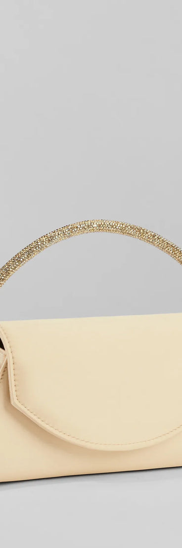 
Upgrade your style game for 2025 with the Glam Aspiration Rhinestone Strap Satin Handbag in gold, perfect for any fashion-forward wardrobe.