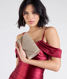 She's Ready Rhinestone Mesh Clutch