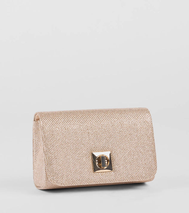 Here For The Party Metallic Crossbody Clutch