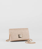 Here For The Party Metallic Crossbody Clutch