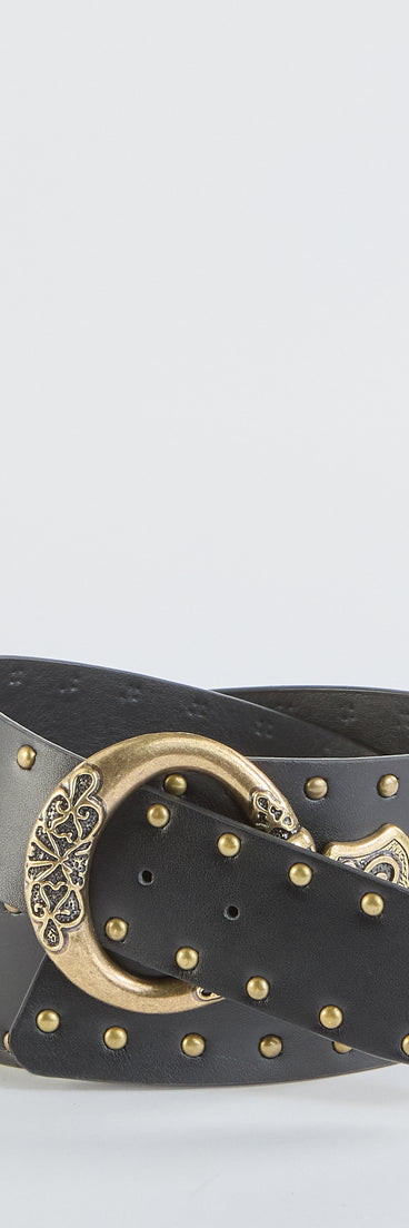 Get inspired with the Trendy Flair Studded Faux Leather Belt, a feed-worthy black piece that’s part of Windsor's updated and curated women’s clothing edit packed with must-have fall outfit ideas.