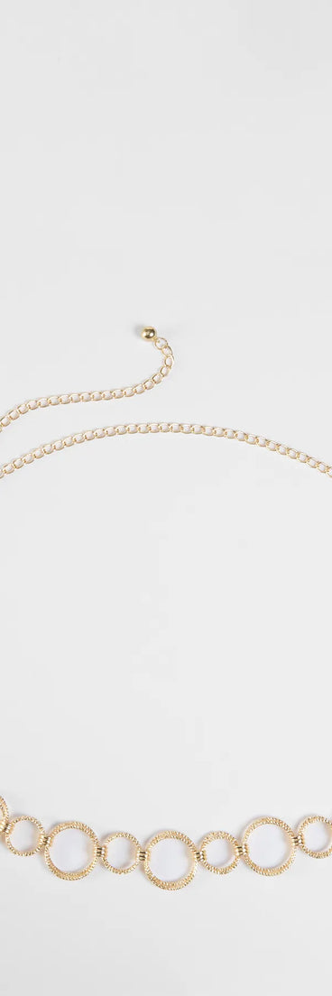 Get inspired with the Glow On Rhinestone O-Ring Chain Belt, a feed-worthy gold piece that’s part of Windsor's updated and curated women’s clothing edit packed with must-have fall outfit ideas.