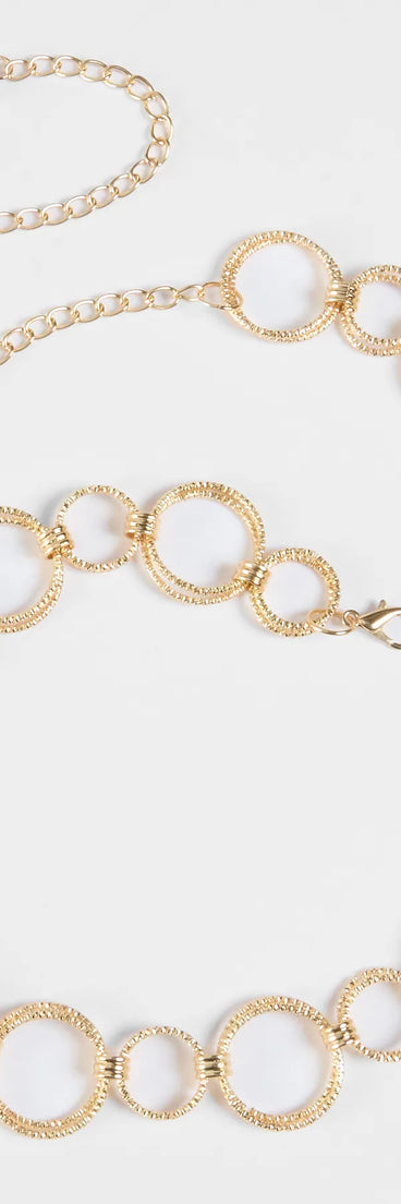 Get inspired with the Glow On Rhinestone O-Ring Chain Belt, a feed-worthy gold piece that’s part of Windsor's updated and curated women’s clothing edit packed with must-have fall outfit ideas.