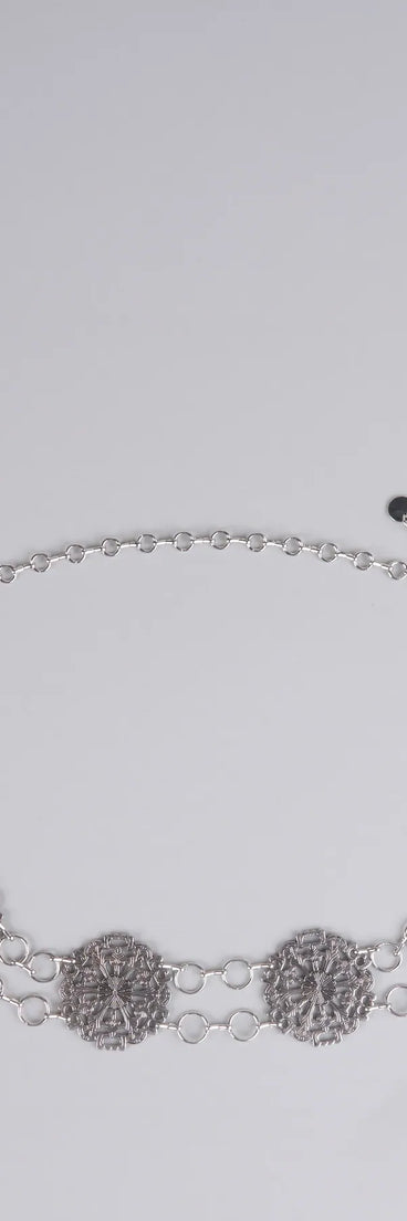 Get inspired with the Mystical Charmer Concho Chain Belt, a feed-worthy silver piece that’s part of Windsor's updated and curated women’s clothing edit packed with must-have fall outfit ideas.