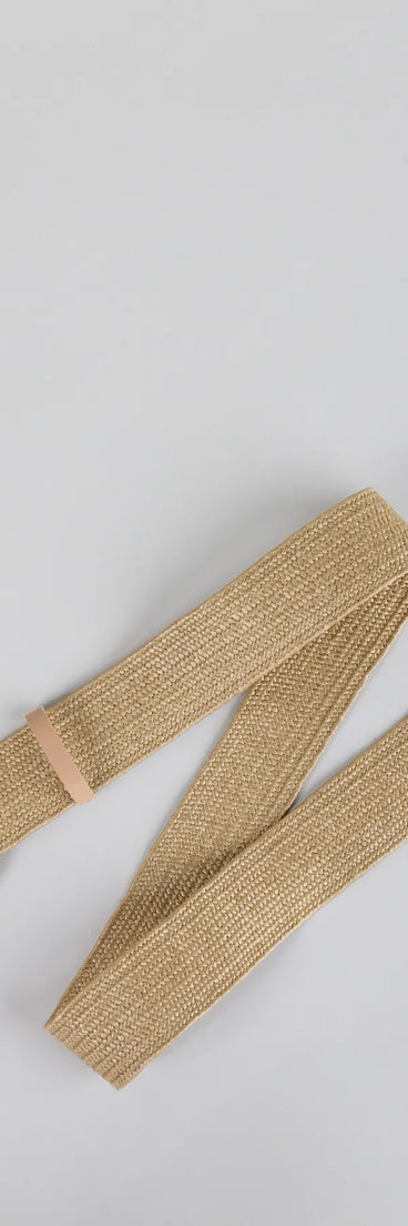Serving Summer Raffia Stretch Belt