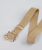 Serving Summer Raffia Stretch Belt