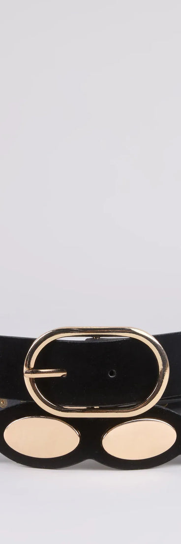 Stud Game Strong Faux Suede Belt