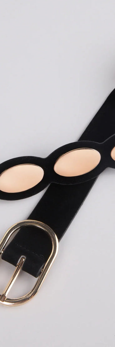 Stud Game Strong Faux Suede Belt