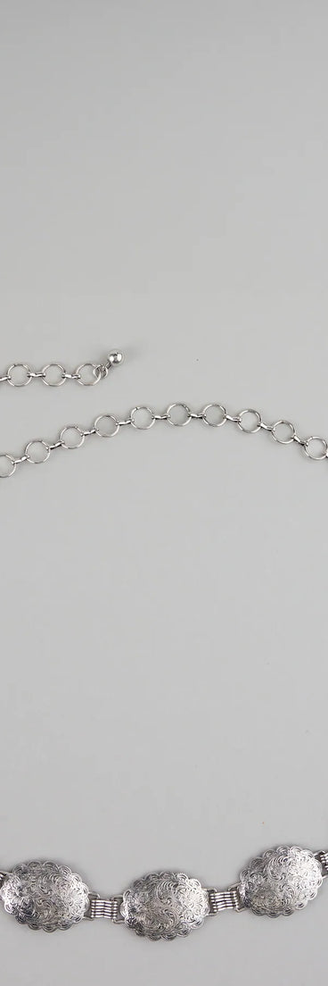Gone Glam Concho Chain Belt