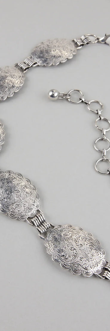 Gone Glam Concho Chain Belt