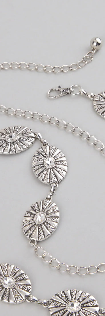Glam Roots Rhinestone Concho Belt