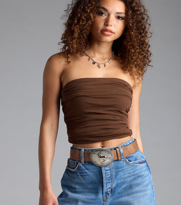 Cowgirl Era Horse Buckle Faux Leather Belt