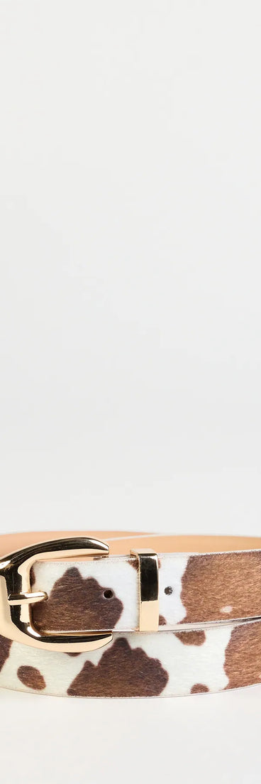 Wild Pastures Cow Print Belt