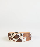 Wild Pastures Cow Print Belt