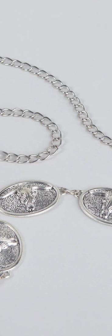 In The Ring Etched Bull Concho Belt