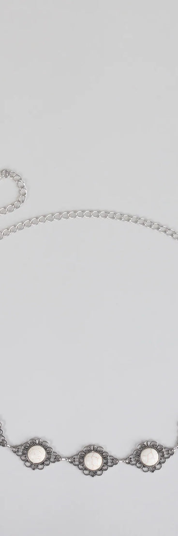 Changing The Game Stone Concho Chain Belt