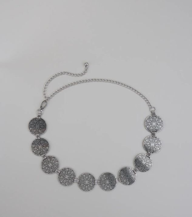 Moving Freely Medallion Chain Belt