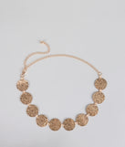 Moving Freely Medallion Chain Belt