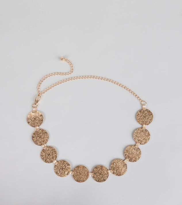 Moving Freely Medallion Chain Belt