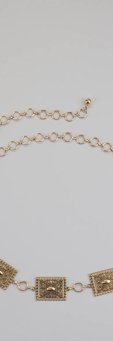 Boho Look Concho Chain Belt