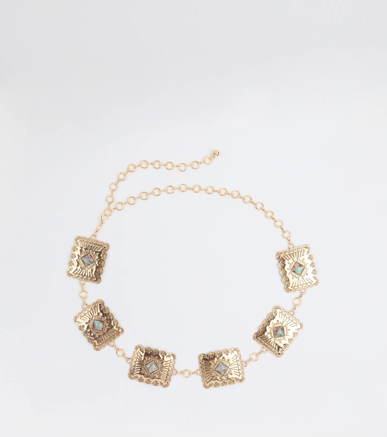 Western Vibes Colored Stone Chain Belt | Windsor Western Vibes Colored Stone Chain Belt | Windsor