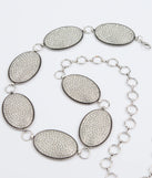Glam Out West Rhinestone Concho Chain Belt