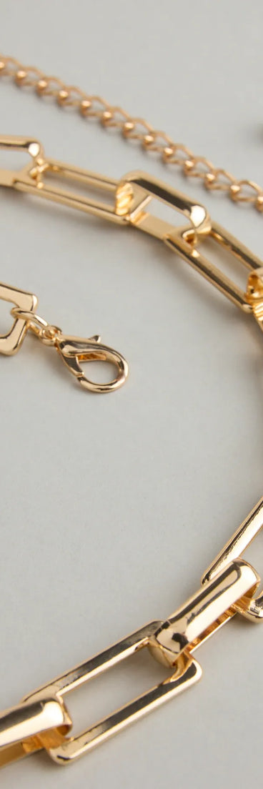 Power Play Rectangular Chain Belt