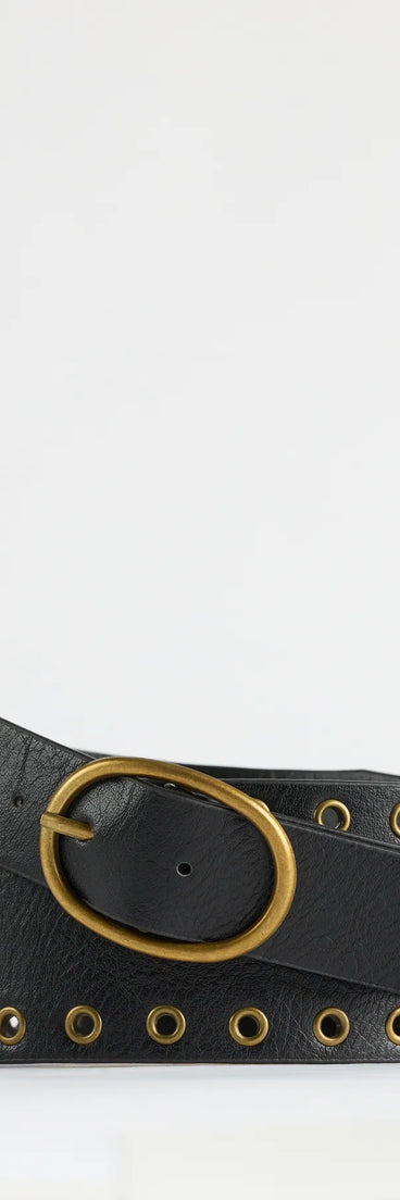 Trendy Rebel Statement Grommet Belt