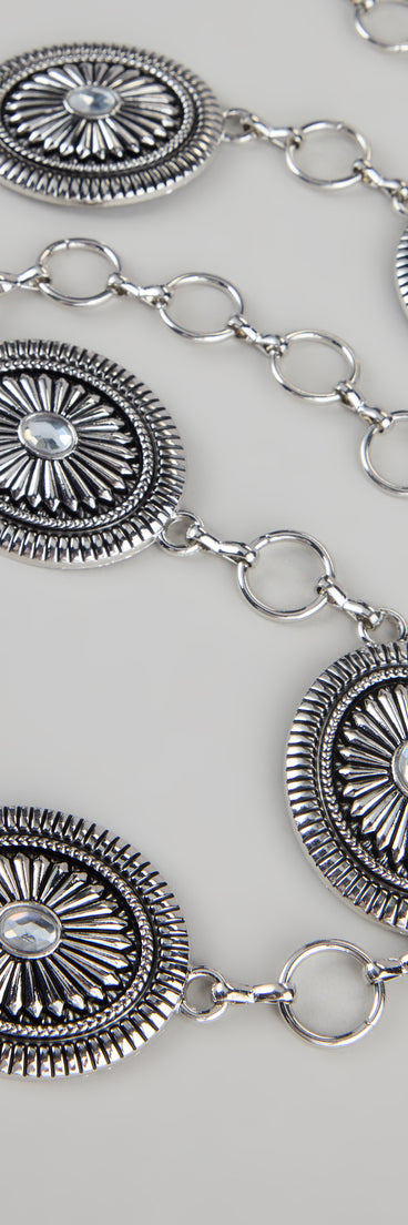 Saddle Chic Oval Concho Chain Belt