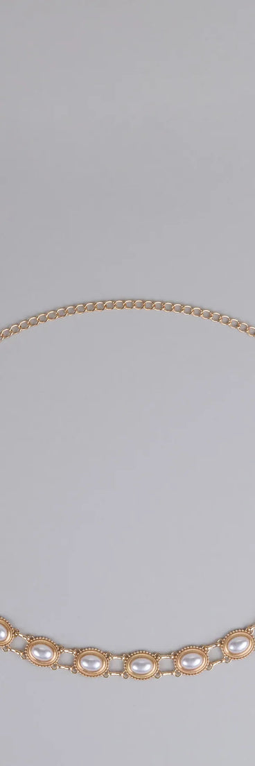 Glam Intentions Pearl Chain Belt